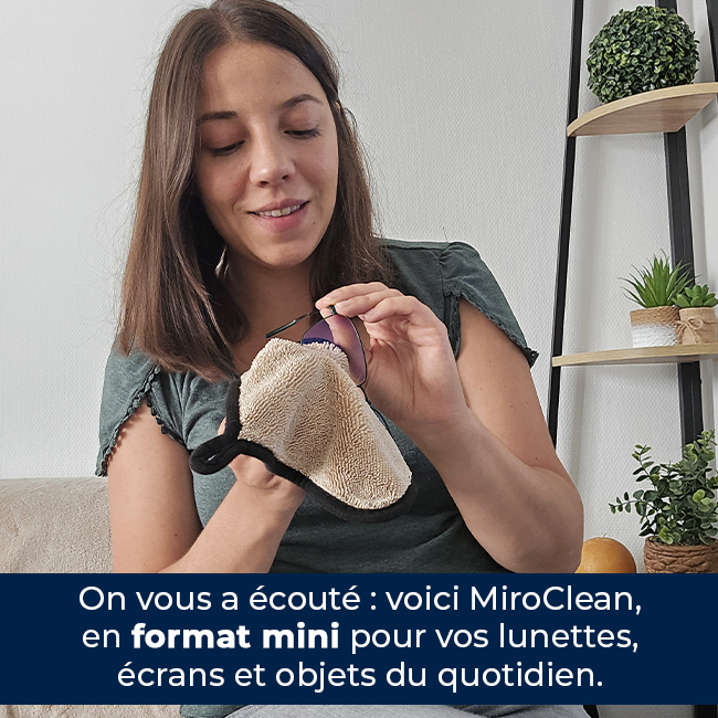 MiroClean Mini - Chiffon microfibre pour lunettes, smartphones & écrans